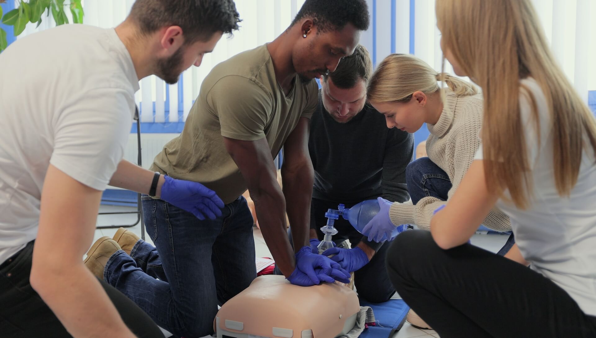 image of a healthcare training course being run